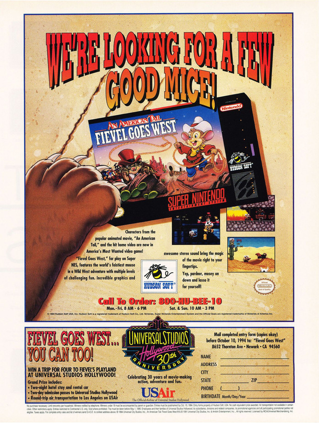 An American Tail: Fievel Goes West An American Tail: Fievel Goes West Poster