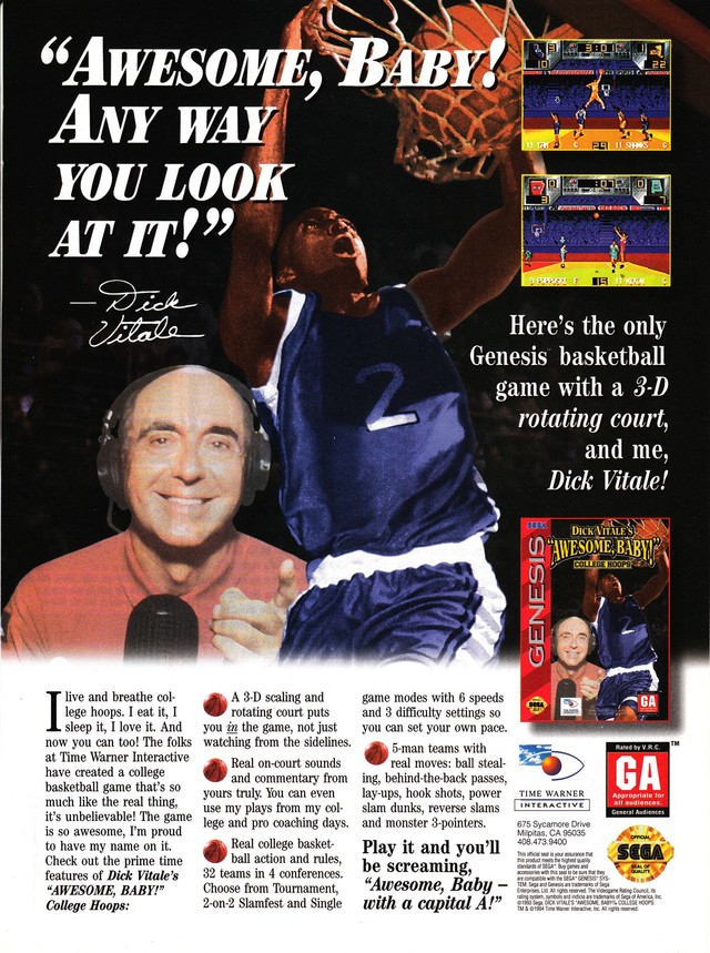 Dick Vitale's Awesome Baby! College Hoops Dick Vitale's Awesome Baby! College Hoops Poster