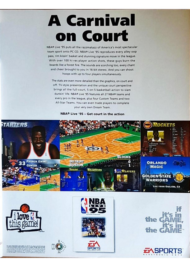NBA Live 95 NBA Live 95 Poster