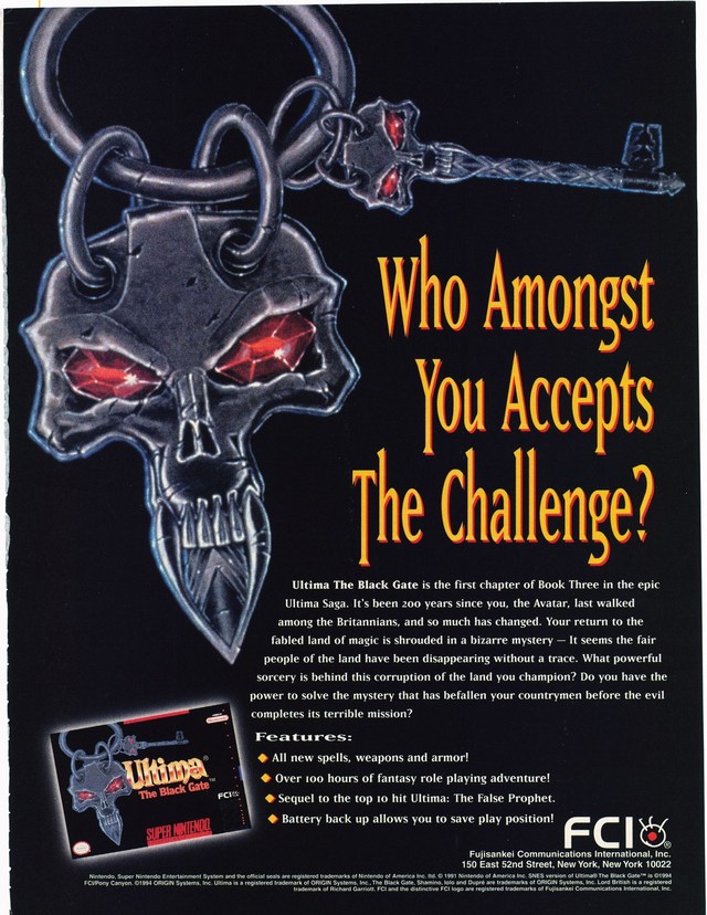 Ultima 7: The Black Gate Ultima 7: The Black Gate Poster