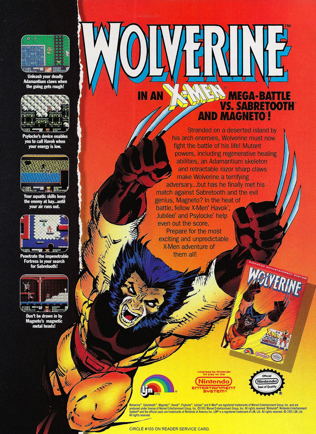 Wolverine (NES, 1991) Wolverine (NES, 1991) Poster