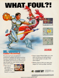 Bill Laimbeer's Combat Basketball Poster