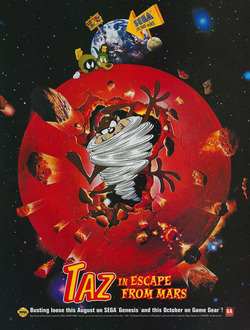Taz in Escape From Mars Poster