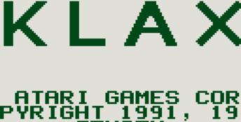 Klax Gameboy Screenshot