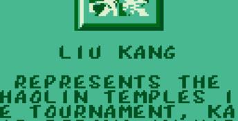 Mortal Kombat Gameboy Screenshot