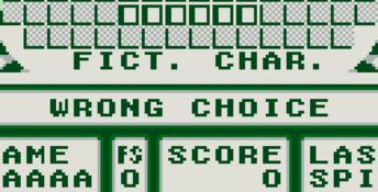 Wheel of Fortune (1990) Gameboy Screenshot