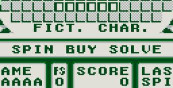 Wheel of Fortune (1990) Gameboy Screenshot