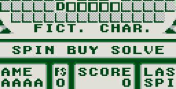 Wheel of Fortune (1990) Gameboy Screenshot