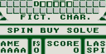 Wheel of Fortune (1990) Gameboy Screenshot