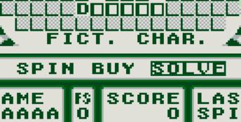 Wheel of Fortune (1990) Gameboy Screenshot