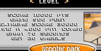 Razor Freestyle Scooter GBA Screenshot