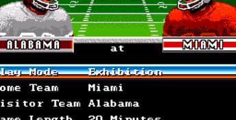 Bill Walsh College Football Genesis Screenshot