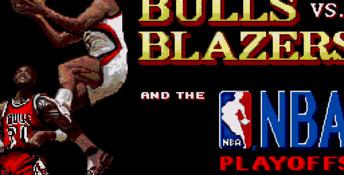 Bulls vs Blazers and the NBA Playoffs Genesis Screenshot