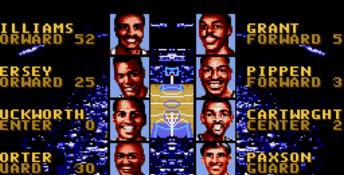 Bulls vs Blazers and the NBA Playoffs Genesis Screenshot