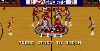 Bulls vs Blazers and the NBA Playoffs Genesis Screenshot