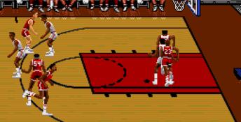 Bulls vs Blazers and the NBA Playoffs Genesis Screenshot