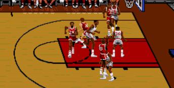 Bulls vs Blazers and the NBA Playoffs Genesis Screenshot