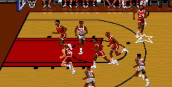 Bulls vs Blazers and the NBA Playoffs Genesis Screenshot