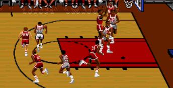 Bulls vs Blazers and the NBA Playoffs Genesis Screenshot