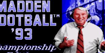 John Madden Football 93: Championship Edition Genesis Screenshot
