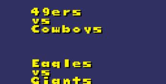 NFL Quarterback Club 96 GameGear Screenshot