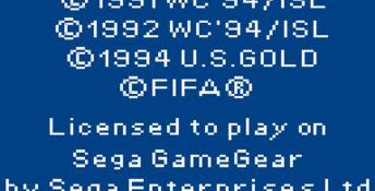 World Cup Usa 94 GameGear Screenshot