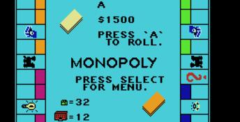Monopoly NES Screenshot