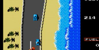 Road Fighter NES Screenshot