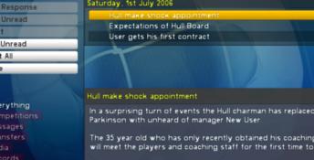 Championship Manager 2007 Playstation 2 Screenshot