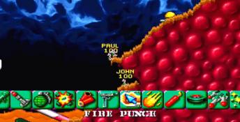 Worms Saturn Screenshot