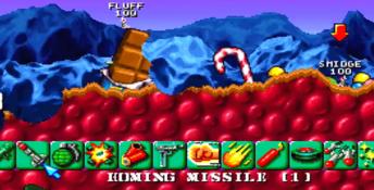 Worms Saturn Screenshot
