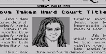 Andre Agassi Tennis Sega Master System Screenshot