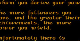Populous Sega Master System Screenshot