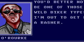 Road Rash Sega Master System Screenshot
