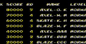 Streets of Rage 2 Sega Master System Screenshot