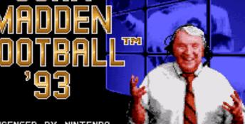 John Madden Football '93 SNES Screenshot