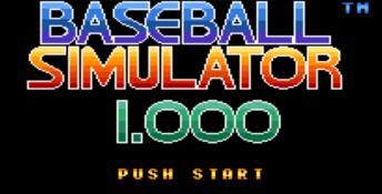 Super Baseball Simulator 1.000 SNES Screenshot