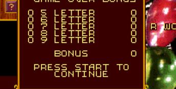Wordtris SNES Screenshot