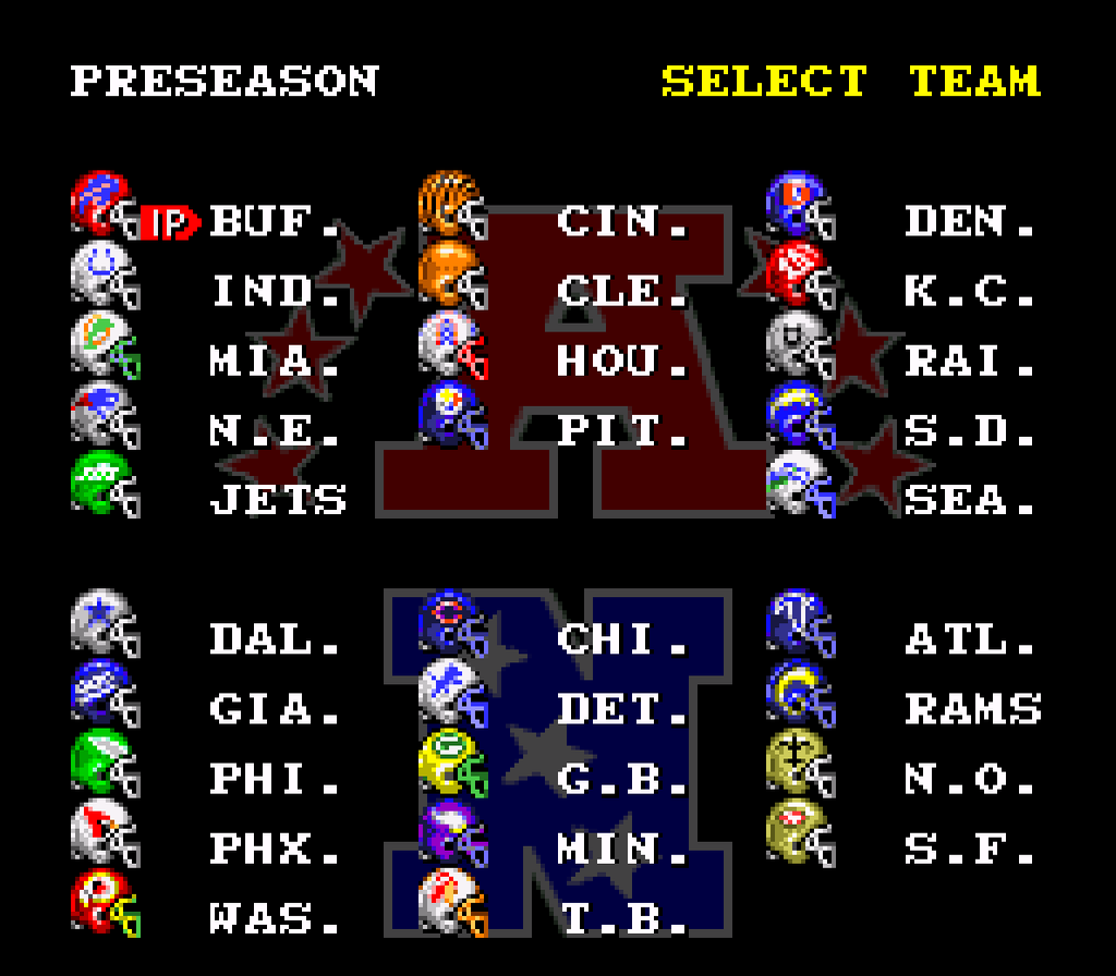 Tecmo Super Bowl Screenshots GameFabrique